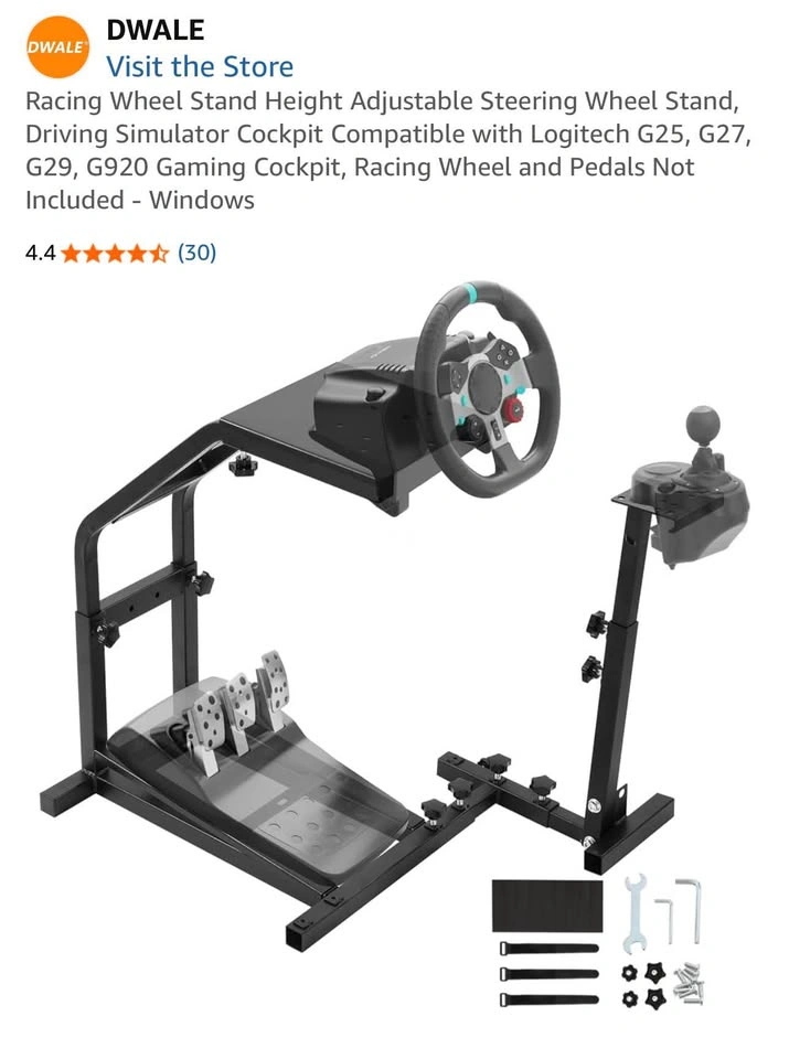 Racing Wheel Stand, Height Adjustable for Logitech G25/27/29/920 - photo 5