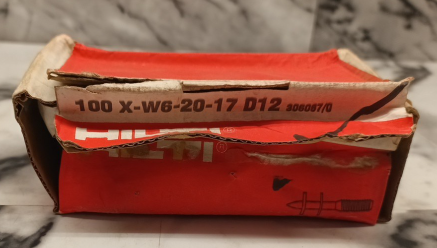 Hilti X-W6-20-17 D12 Box of 100 (Opened Old Stock)