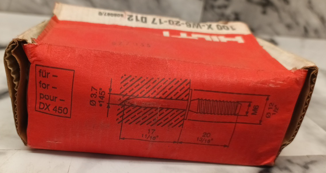 Hilti X-W6-20-17 D12 Box of 100 (Opened Old Stock) - photo 4