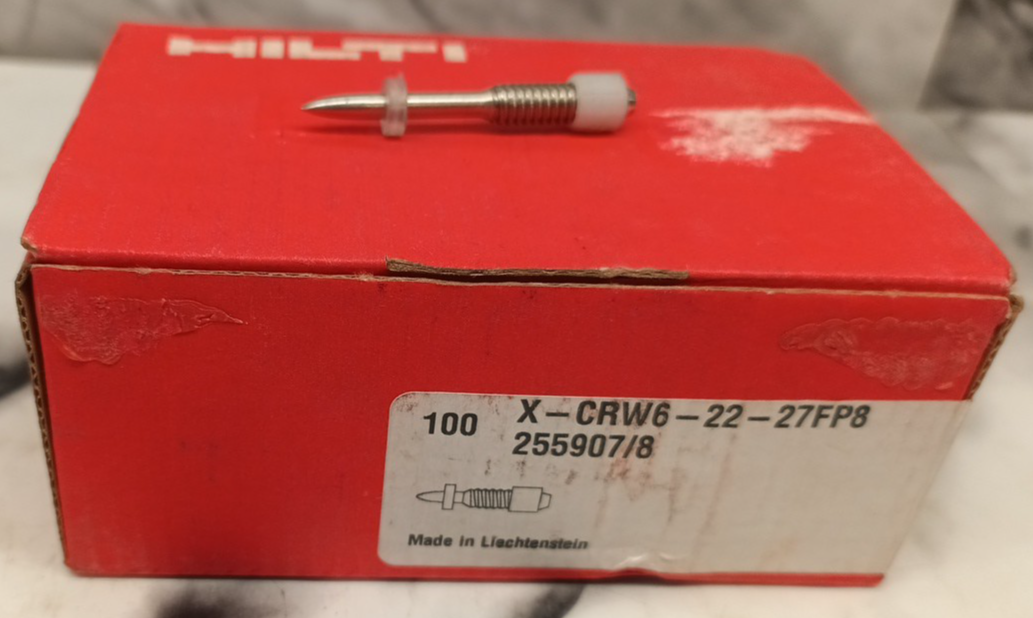 HILTI X-CRW6-22-27FP8 Stainless Stud 255907/8 100 in Box