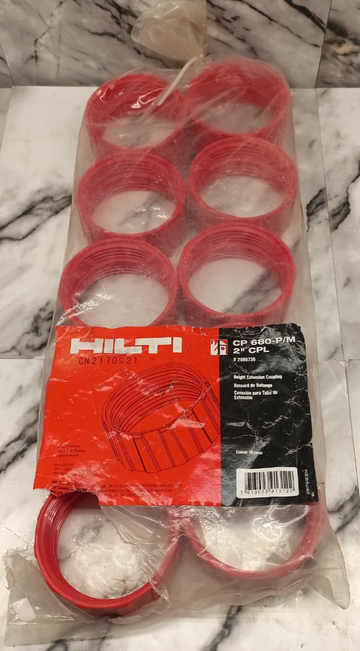 10 Hilti CP 680-P/M 2" CPL Height Extension Couplings - OPENED P