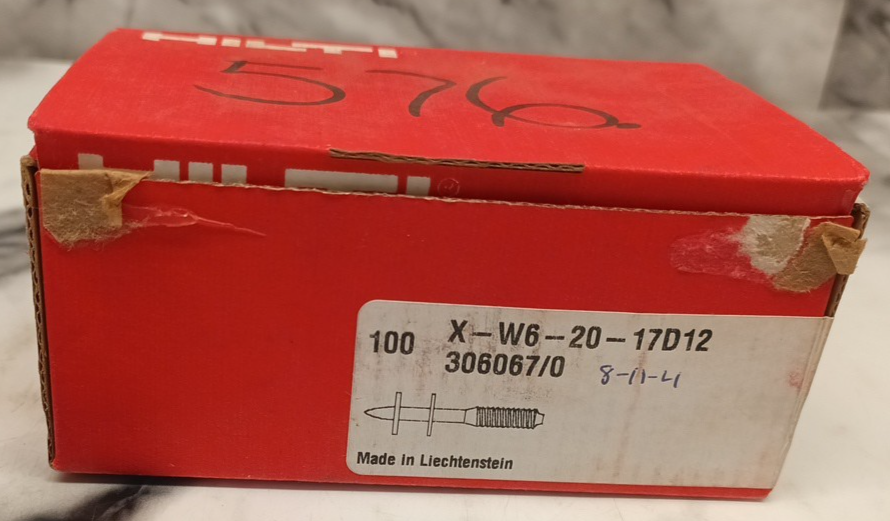 Hilti X-W6-20-17D12 Box of 100 - 306067/0 - photo 2