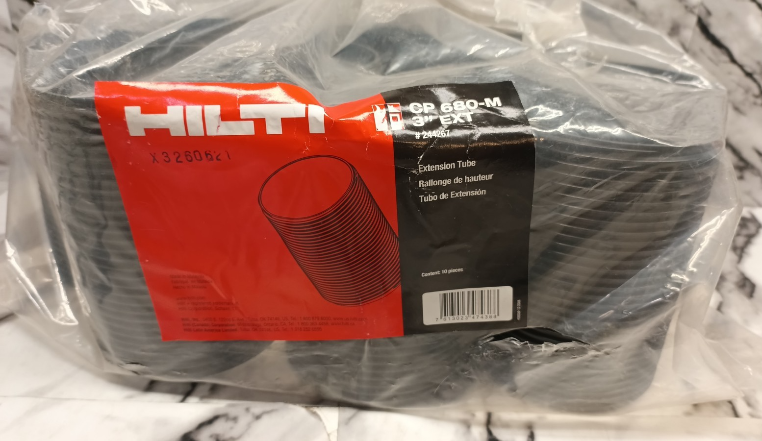 Hilti 10 Pack CP-680-M 3" Extension Tubes (Open Box) - photo 2