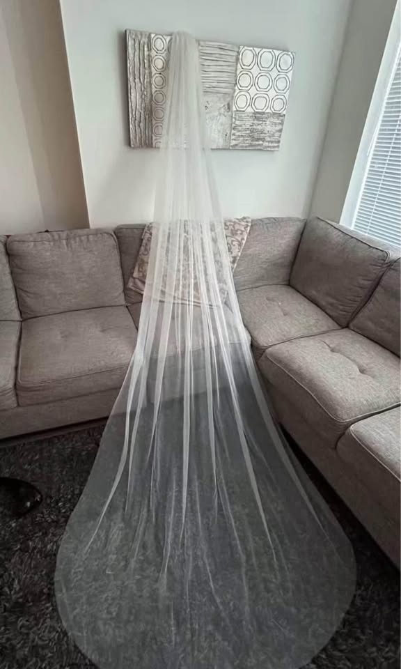 Cathedral Raw Edge Veil Soft White or Ivory - photo 5