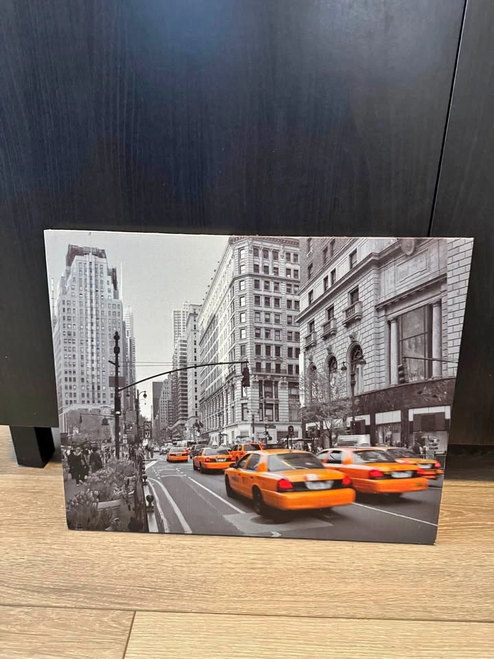 NYC Taxi Cityscape Canvas Print