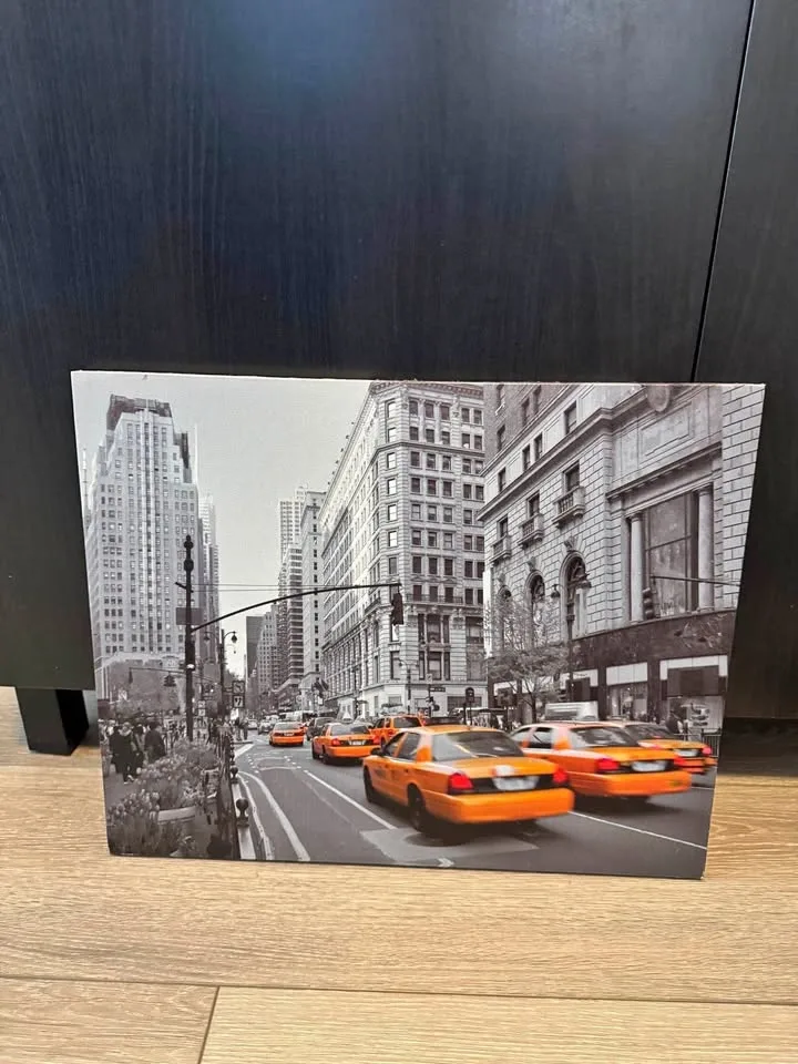 NYC Taxi Cityscape Canvas Print