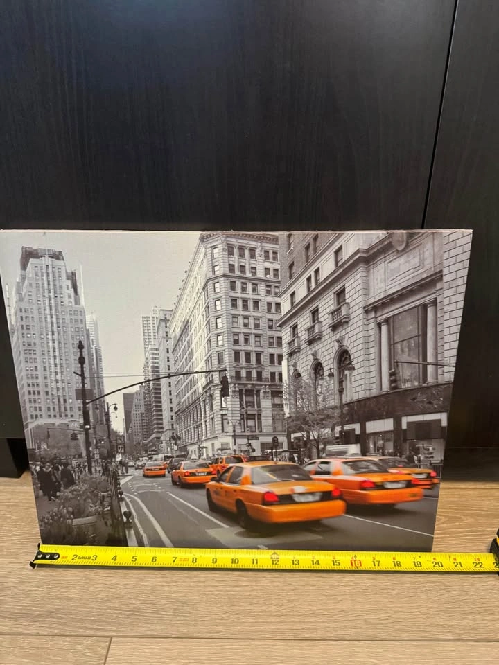 NYC Taxi Cityscape Canvas Print - photo 2