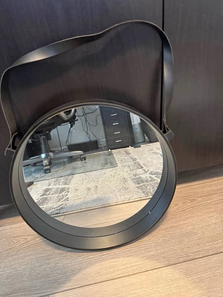 Decorative Round mirror with black frame