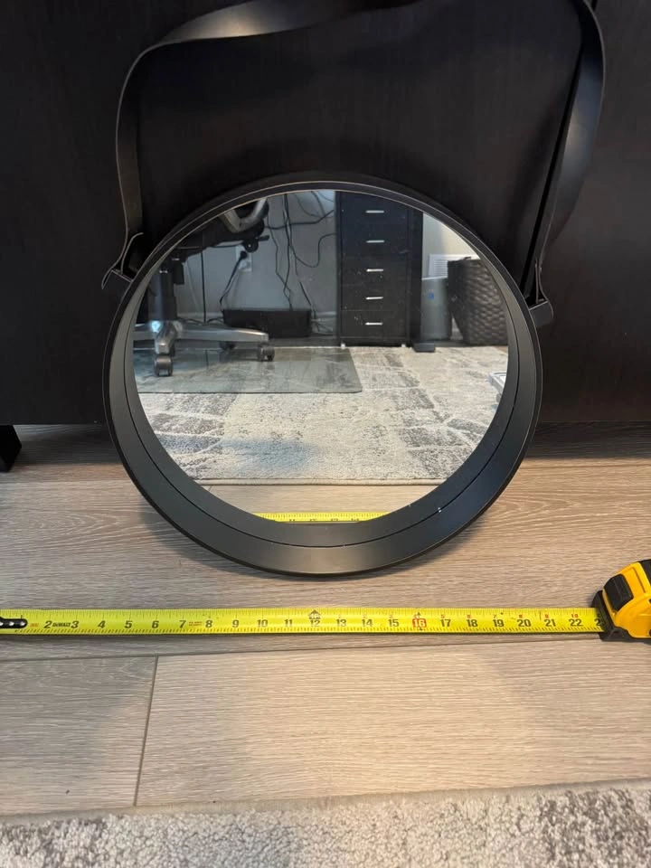 Decorative Round mirror with black frame - photo 2
