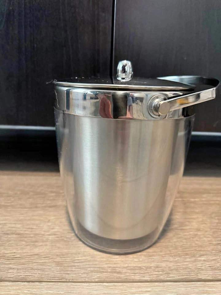 Stainless Steel Ice Bucket with Lid and Handle
