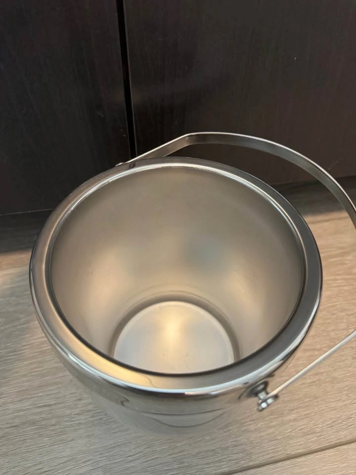 Stainless Steel Ice Bucket with Lid and Handle - photo 2