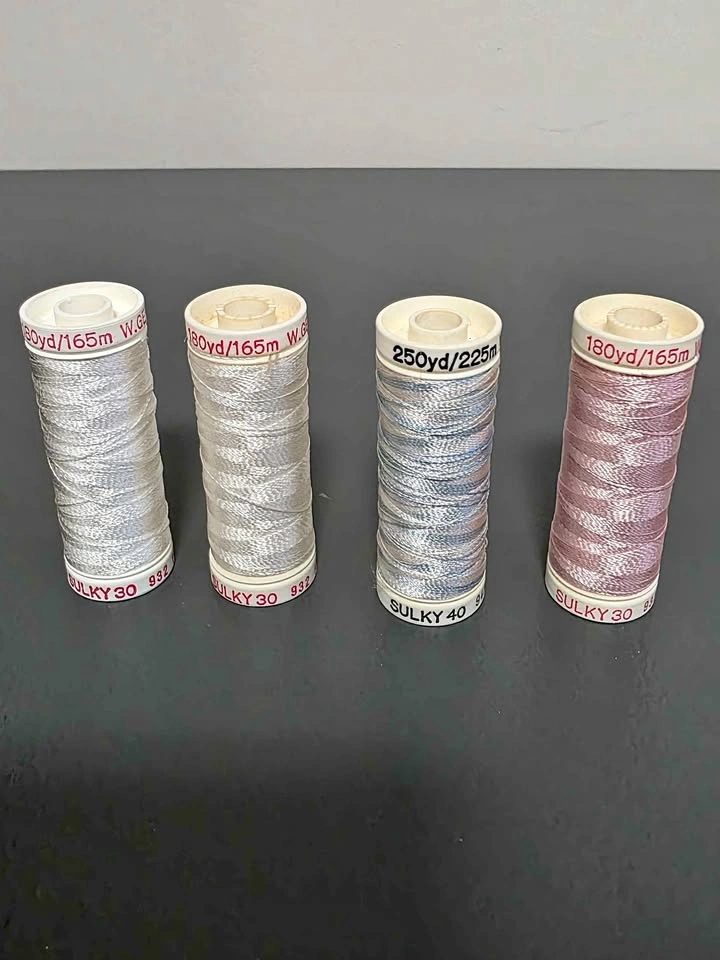 Four New Specialty Spools of Sulky Machine Embroidery Thread