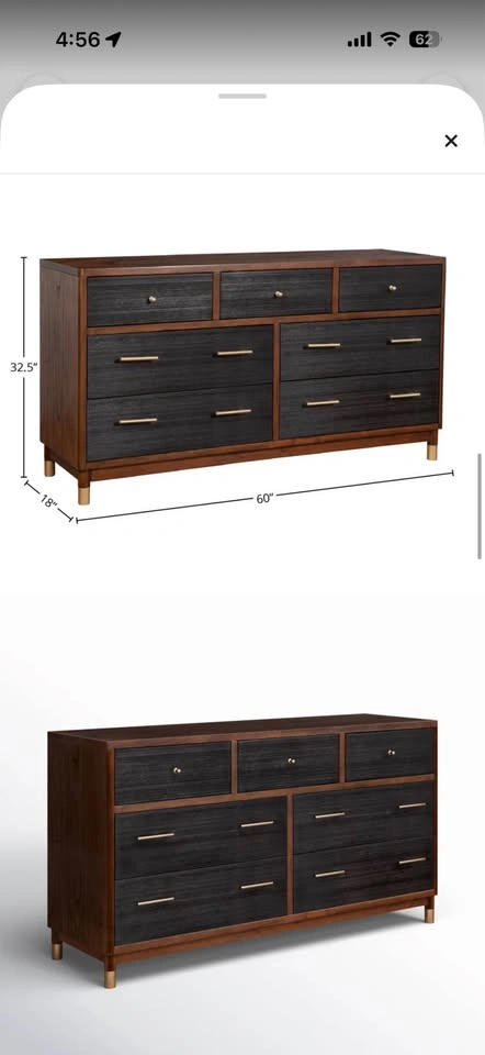 Walnut and black dresser - photo 2