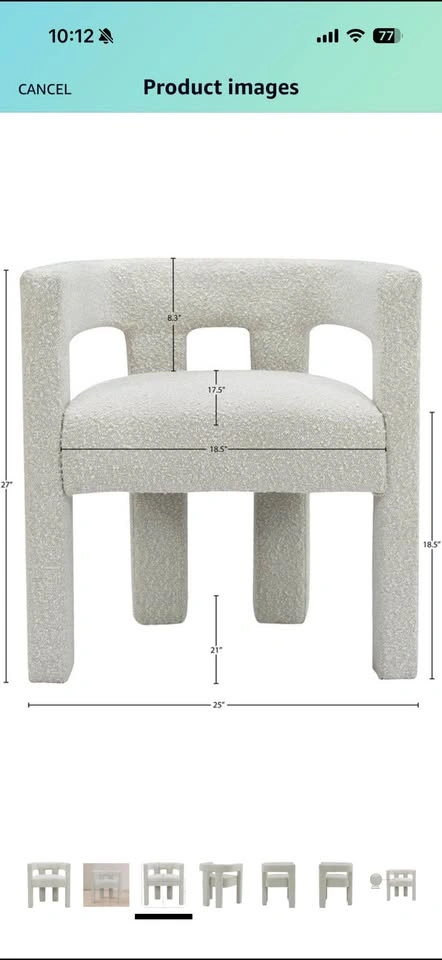 Boucle Dining Chairs (each $100) - photo 2