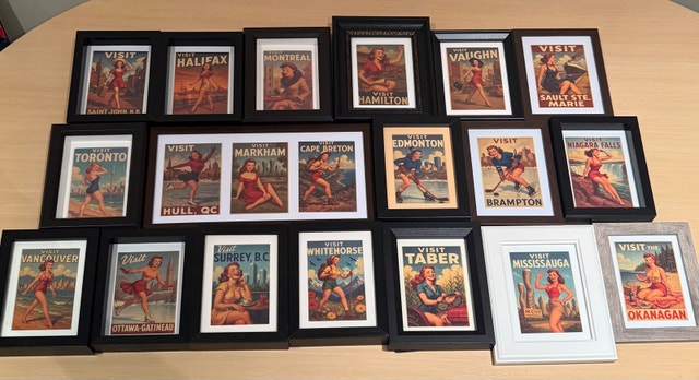 Framed Canada Travel Posters