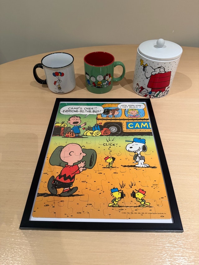 Charlie Brown Puzzle Framed & Mug Set