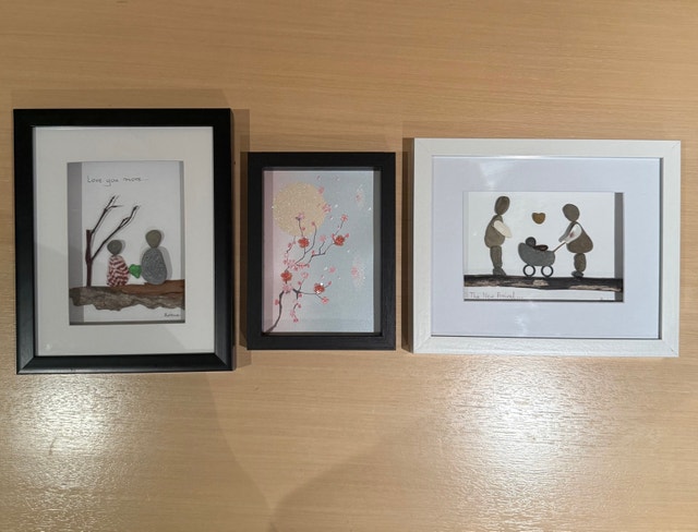 Framed Pebble Art