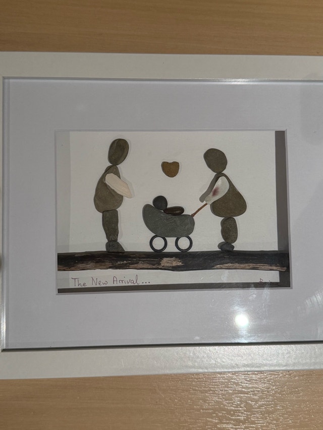 Framed Pebble Art - photo 4