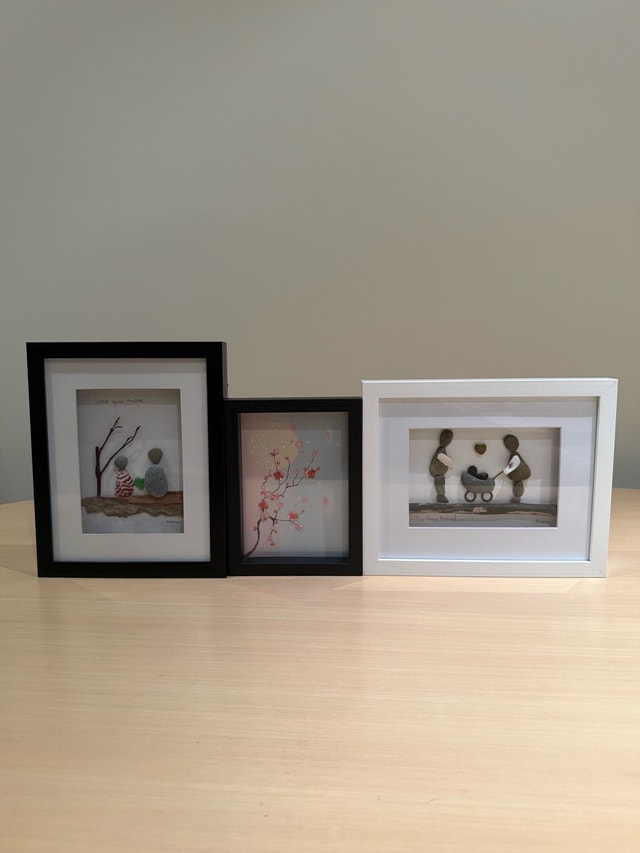 Framed Pebble Art - photo 5