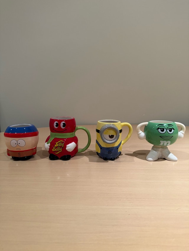 Character Mugs - South Park, Jelly Belly, Minion, M&M