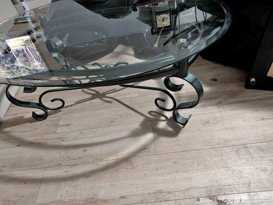 Oval Glass Coffee Table