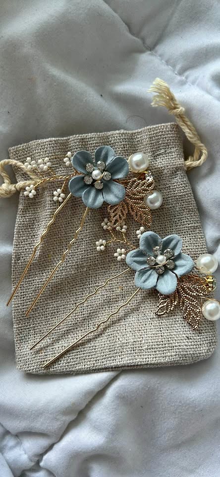 Tania Mara “something blue” hair pins