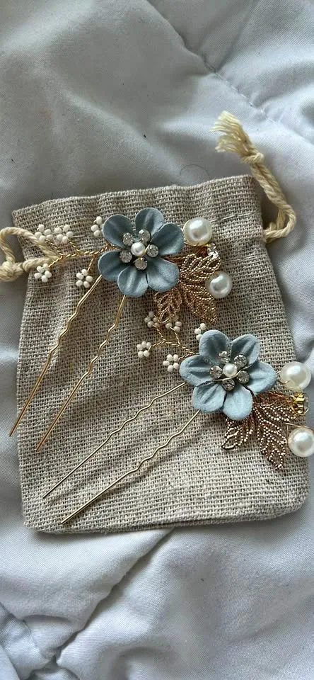Tania Mara “something blue” hair pins thumbnail