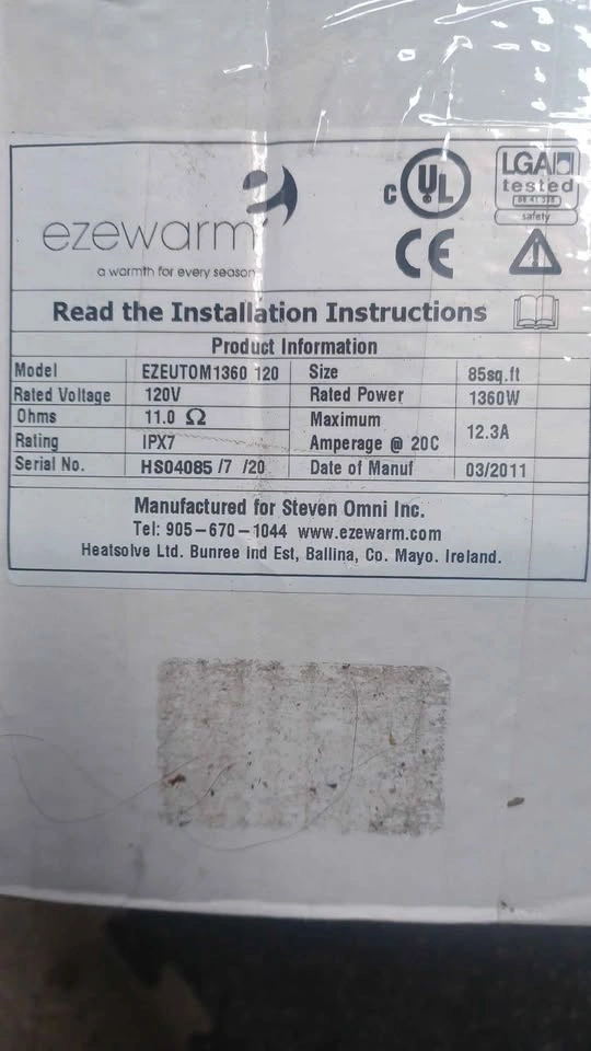 EzeWarm Radiant Floor Heating - 9 Boxes - photo 2