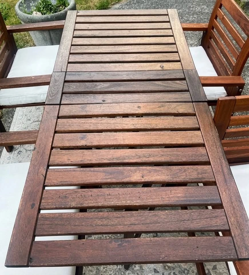 IKEA APPLARÖ Patio Set – 4 Armchairs + Gateleg Table + Cushions - photo 3