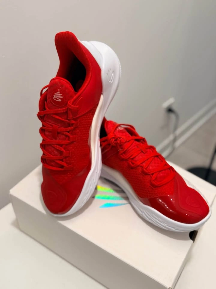 Under Armour Curry 11 Team Basketball Shoes - Red/White - Men's - photo 3
