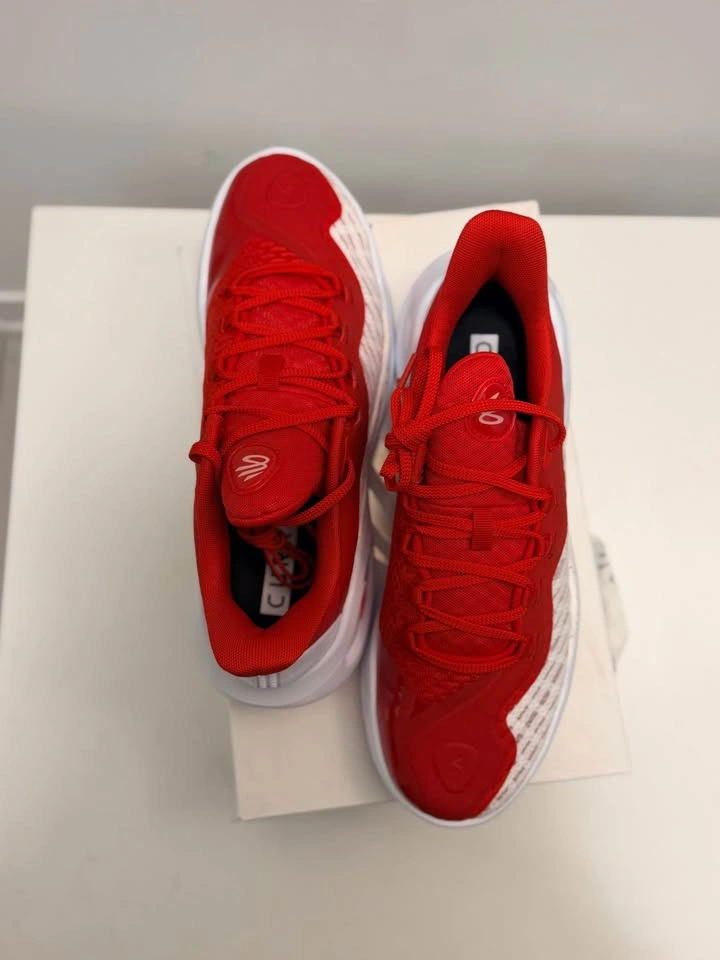 Under Armour Curry 11 Team Basketball Shoes - Red/White - Men's - photo 4