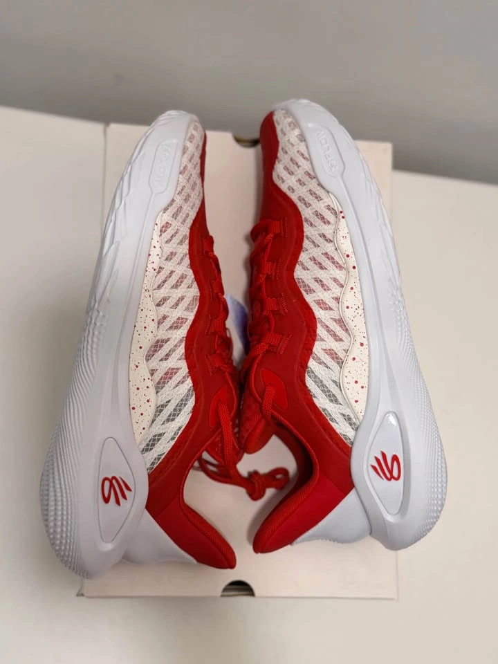 Under Armour Curry 11 Team Basketball Shoes - Red/White - Men's - photo 5