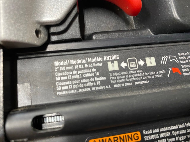 Porter Cable 2" 18 Gauge Brad Nailer - photo 2