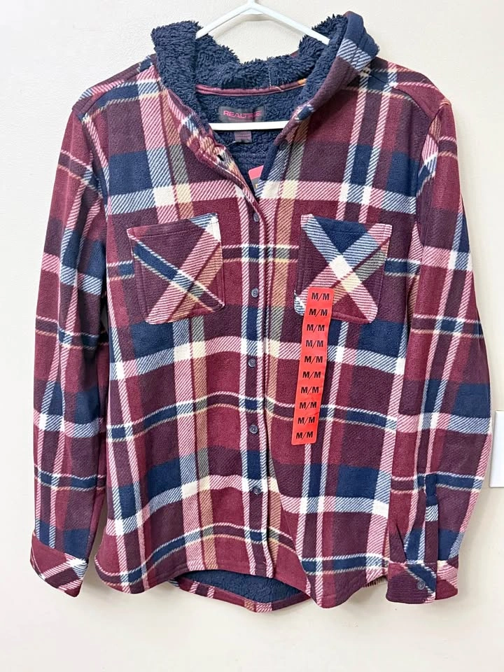 Plaid Sherpa Shacket Women’s size M