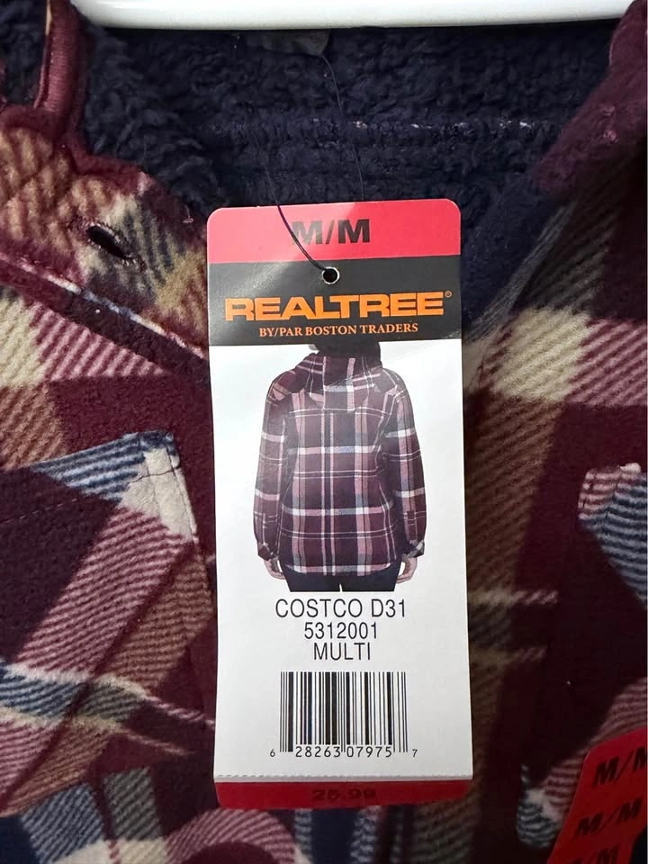 Plaid Sherpa Shacket Women’s size M - photo 4