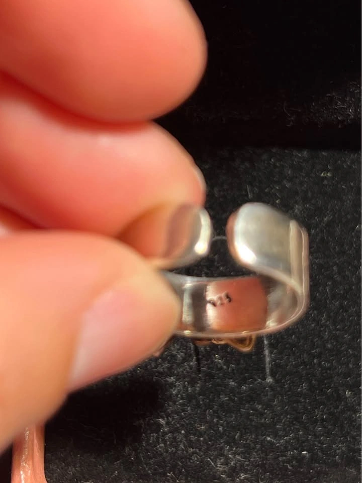 925 Sterling Silver Ring Couple Figures - photo 4