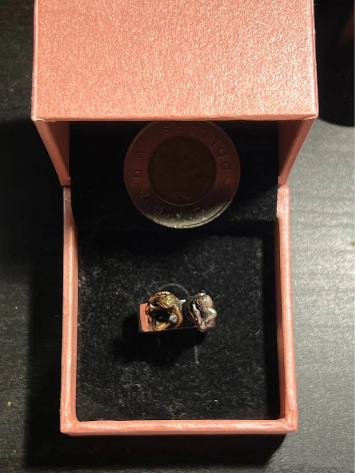 925 Sterling Silver Ring Couple Figures - photo 5