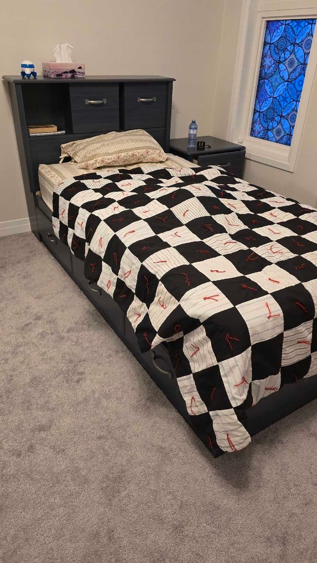 Twin Bed Frame with Storage - photo 2