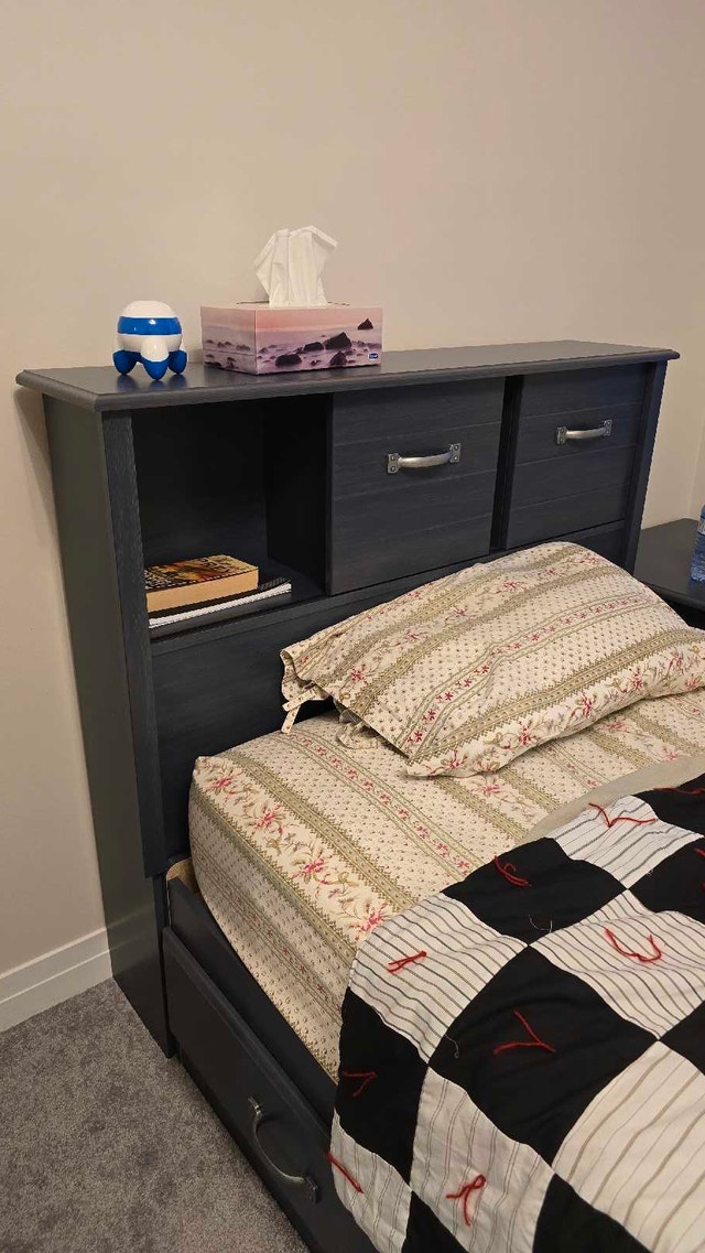 Twin Bed Frame with Storage - photo 3