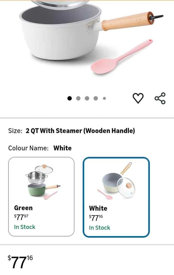 Ceramic Nonstick Sauce pan - 4pcs set - photo 2