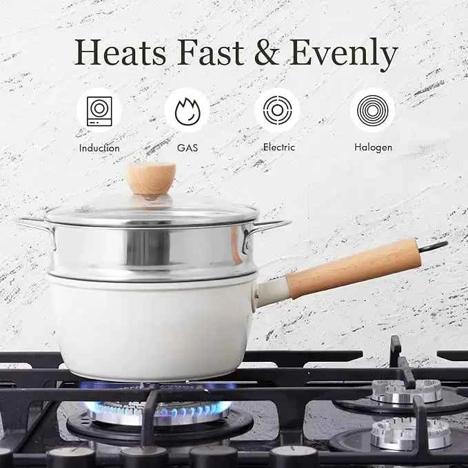 Ceramic Nonstick Sauce pan - 4pcs set - photo 5