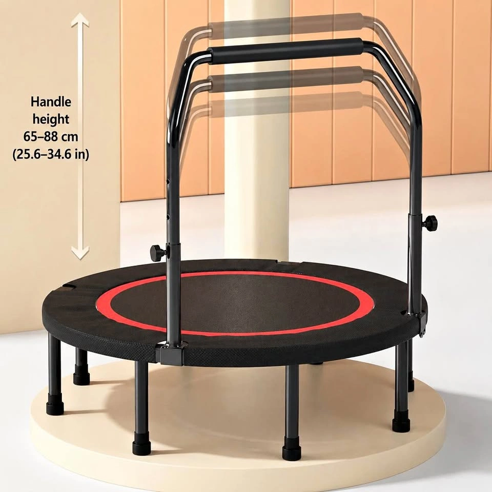 New 40” Foldable Fitness Trampoline with Adjustable Handle