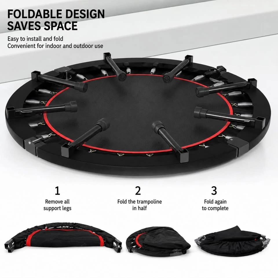 New 40” Foldable Fitness Trampoline with Adjustable Handle - photo 2