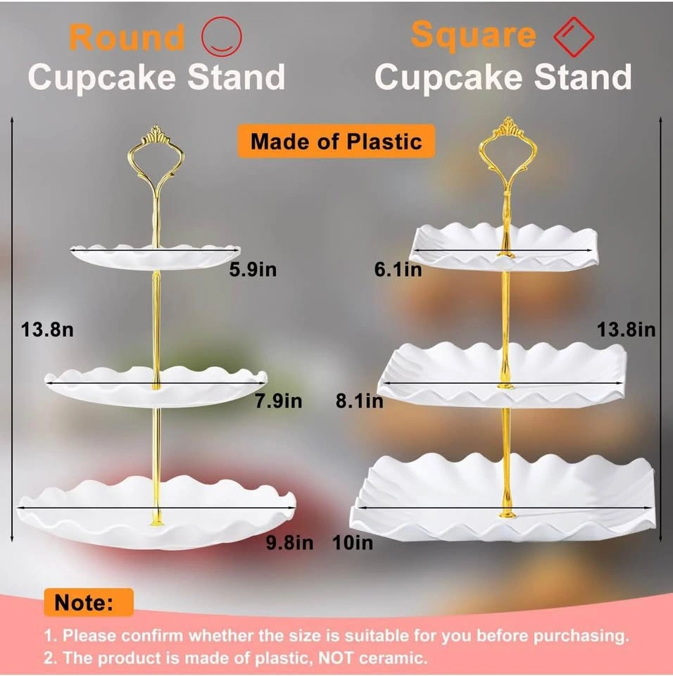 5Pcs Plastic Cupcake Stand, Dessert Table Display Set - photo 3