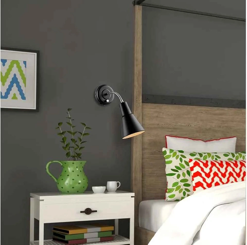 Globe Electric Ramezay Black Wall Sconce - Plug-In/Hardwire - photo 5