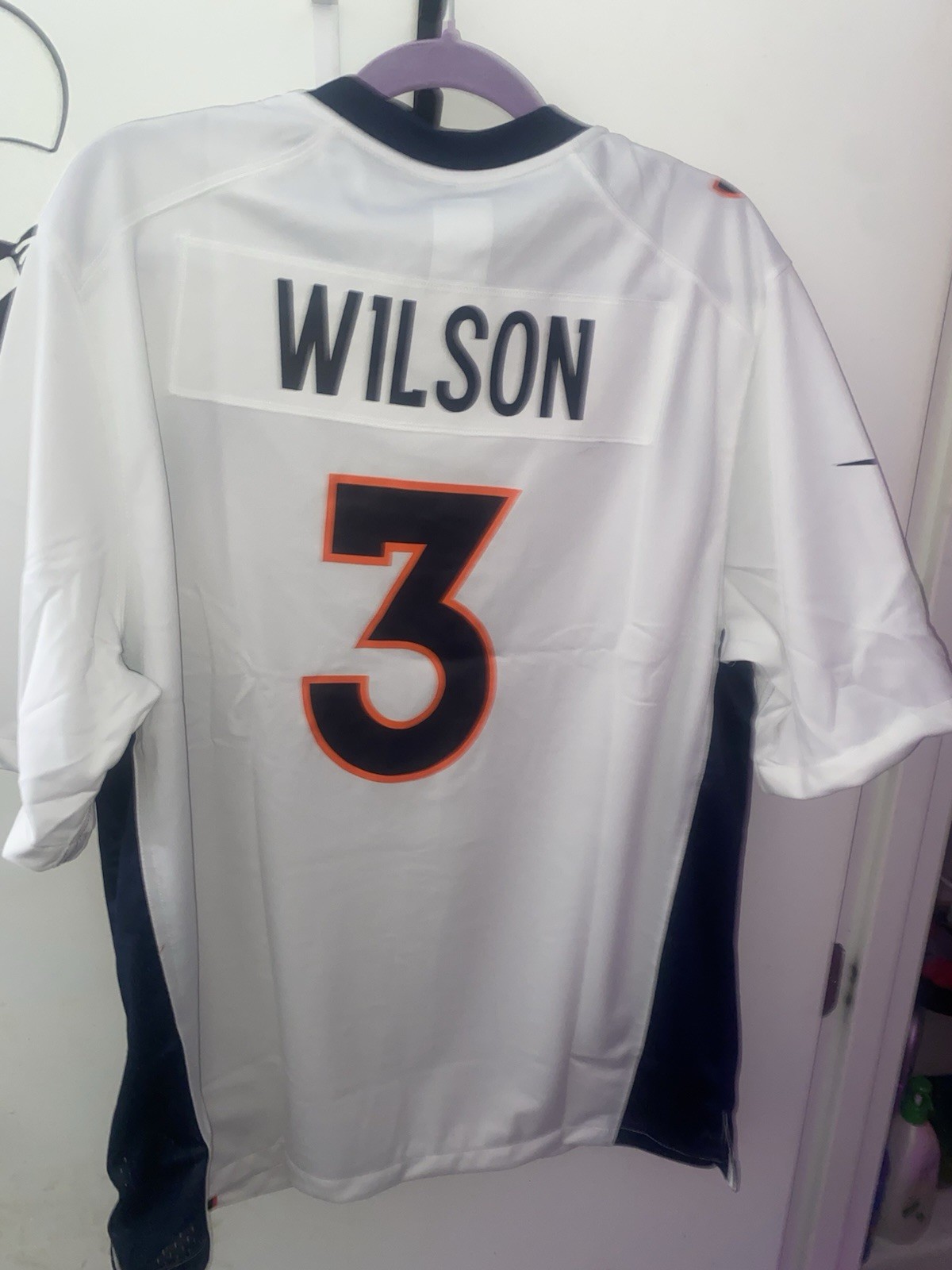 NFL Nike Denver Broncos Russell Wilson White Game Jersey NWT XL - photo 2