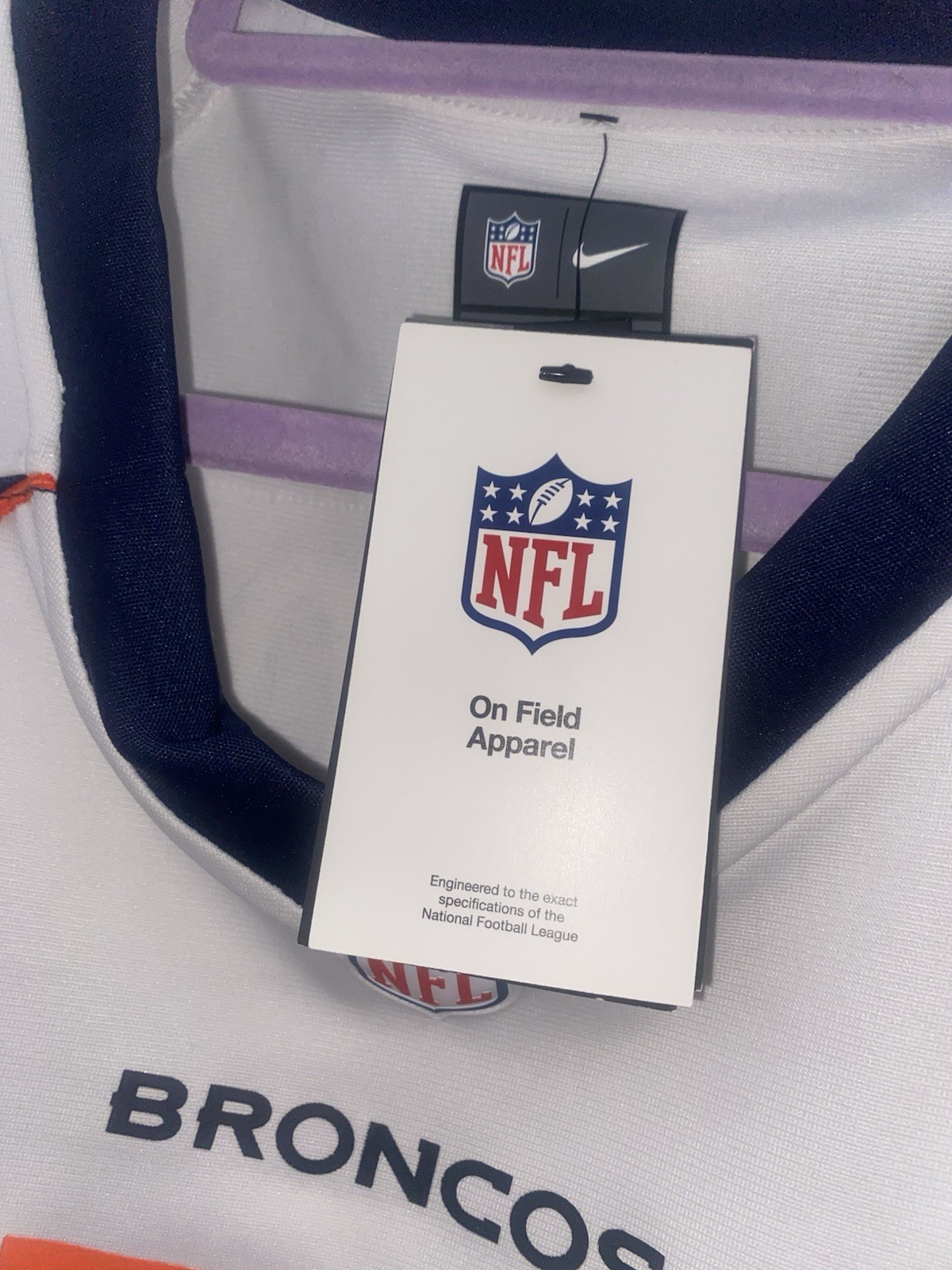 NFL Nike Denver Broncos Russell Wilson White Game Jersey NWT XL - photo 3