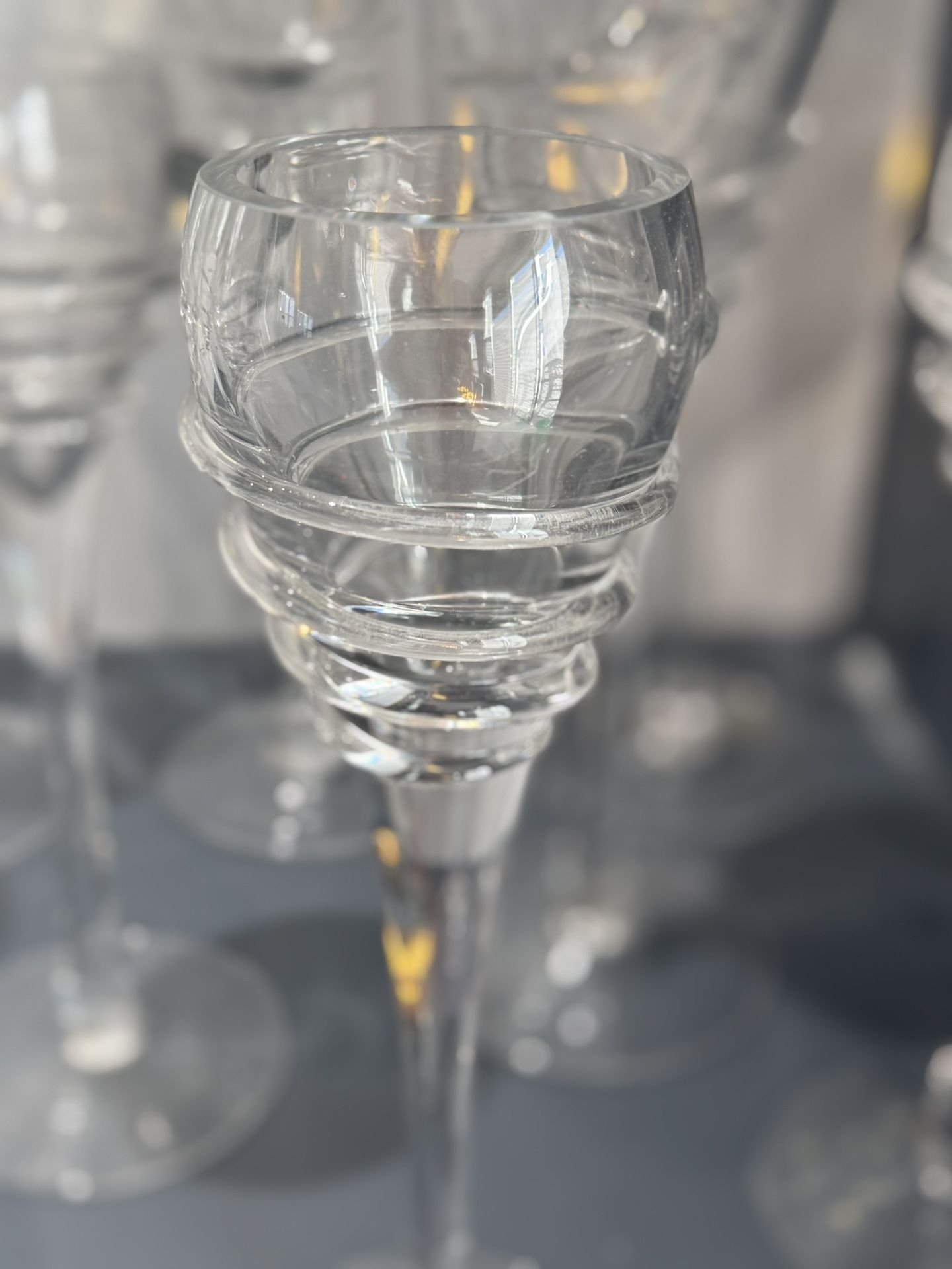 11pc Glass Stem Vases (heavy); 4 (16inch) 2 (14 Inch) 5 (12 Inch - photo 4