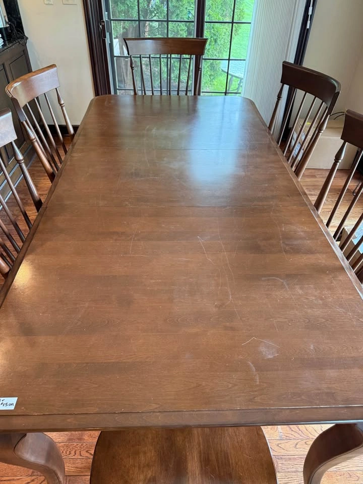 Canadel Wood Table and 6 Chairs - photo 2
