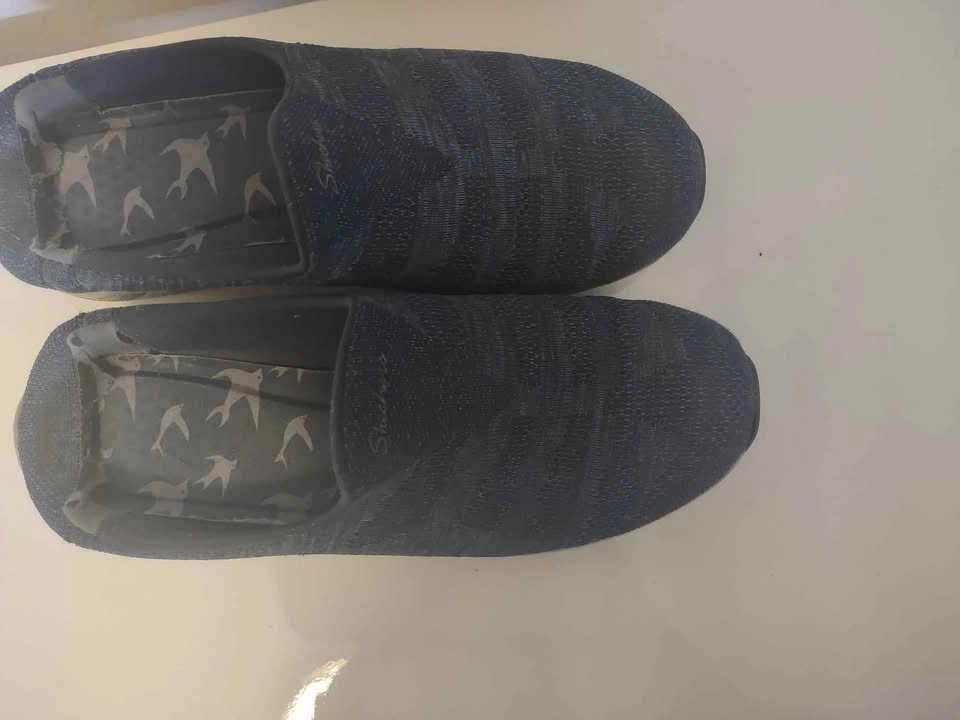 Skechers Dark Blue Knit Slip On Shoes - photo 2